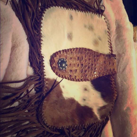 Crocodile hide and cowhide crossbody bag - Picture 1 of 4